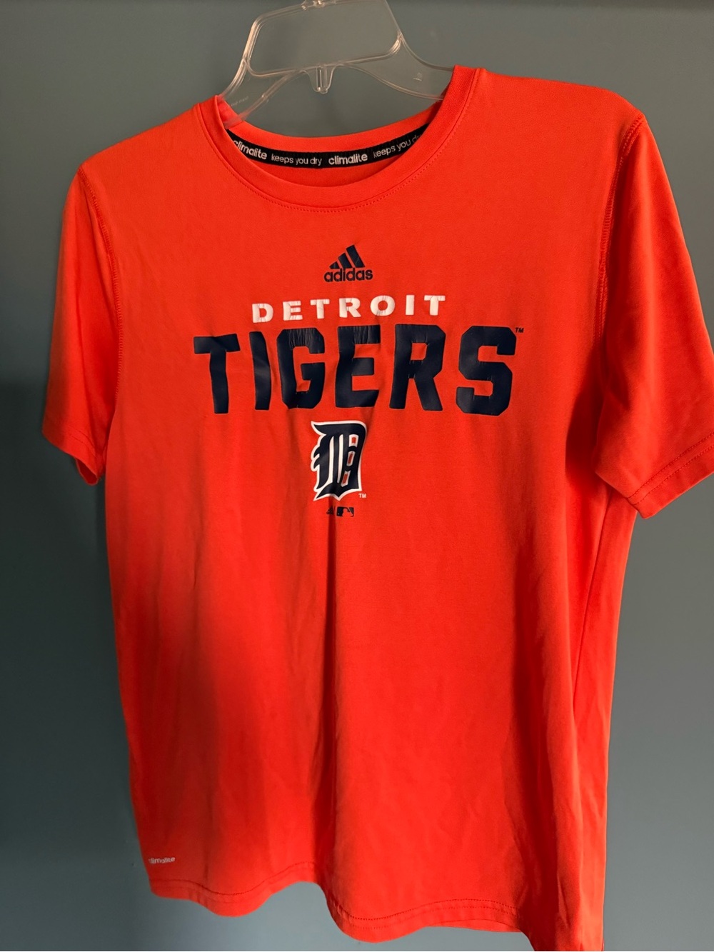 adidas Youth Detroit Tigers Orange Tee with Navy Logo